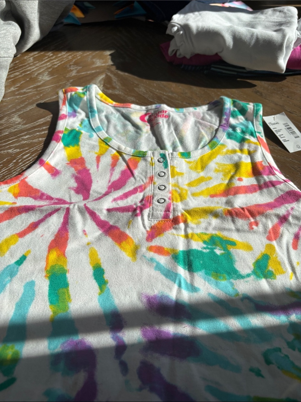 Wonder Nation Girls' Multicolor Tie-Dye Tank Top